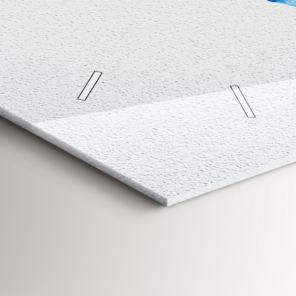 Horizontale Uhr mit motiv Aquarellierte Weltkarte