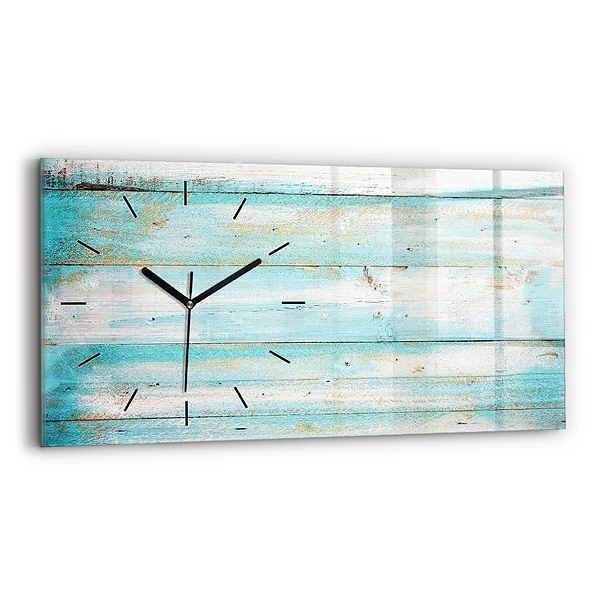 Horizontale Uhr mit motiv Blaue Bretter