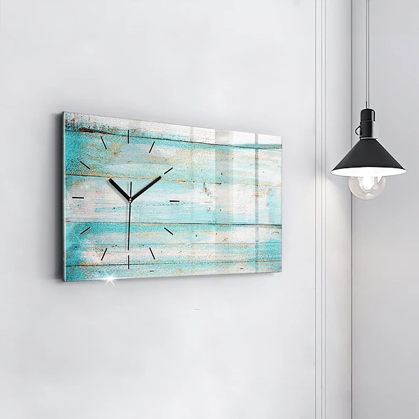 Horizontale Uhr mit motiv Blaue Bretter