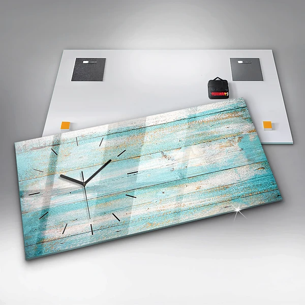 Horizontale Uhr mit motiv Blaue Bretter