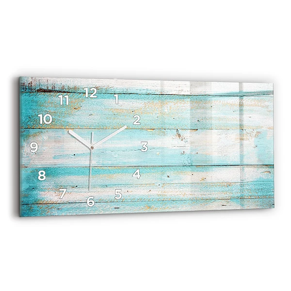 Horizontale Uhr mit motiv Blaue Bretter