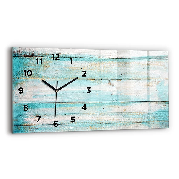 Horizontale Uhr mit motiv Blaue Bretter