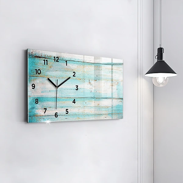 Horizontale Uhr mit motiv Blaue Bretter