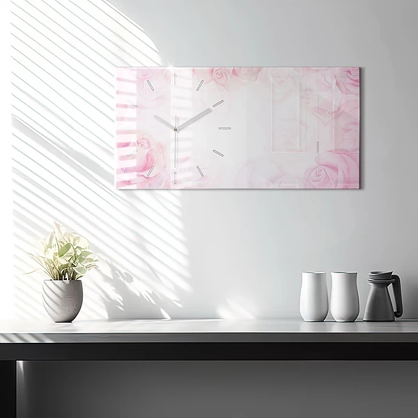Horizontale Uhr mit motiv Abstrakte Rosen