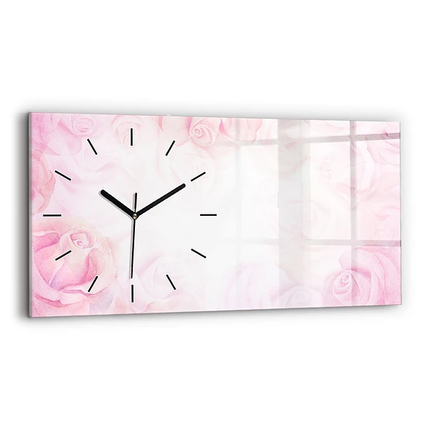 Horizontale Uhr mit motiv Abstrakte Rosen