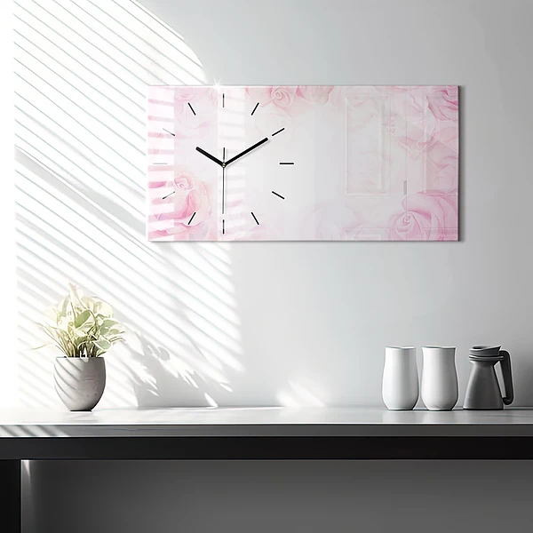 Horizontale Uhr mit motiv Abstrakte Rosen