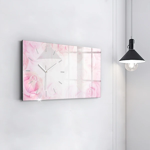 Horizontale Uhr mit motiv Abstrakte Rosen