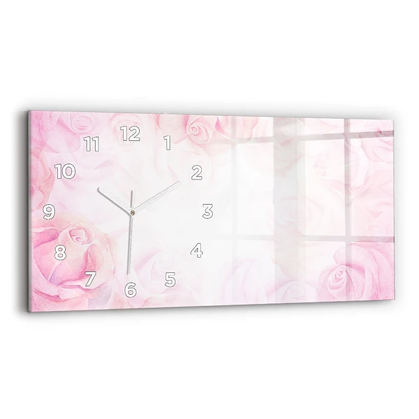Horizontale Uhr mit motiv Abstrakte Rosen