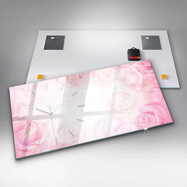 Horizontale Uhr mit motiv Abstrakte Rosen
