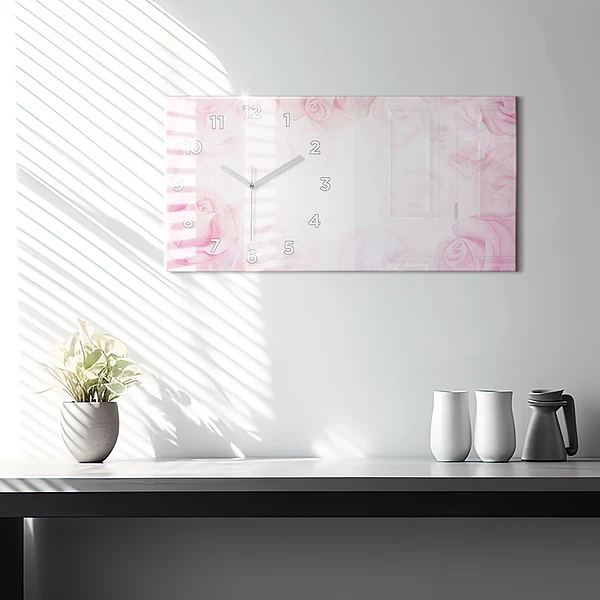 Horizontale Uhr mit motiv Abstrakte Rosen