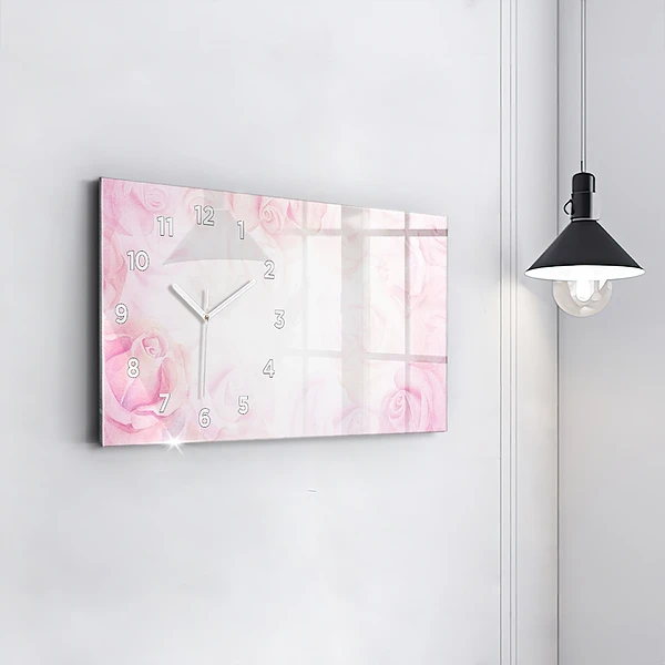 Horizontale Uhr mit motiv Abstrakte Rosen