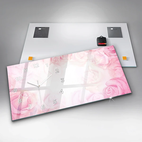 Horizontale Uhr mit motiv Abstrakte Rosen