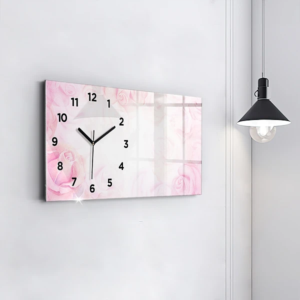 Horizontale Uhr mit motiv Abstrakte Rosen