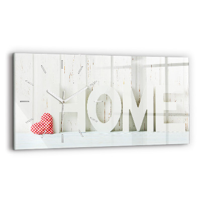 Horizontale Uhr Haus Inschrift