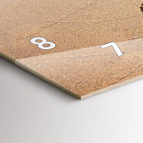 Horizontale Uhr mit motiv Zitat am Strand