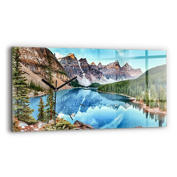 Horizontale Uhr mit motiv Bergige Landschaft