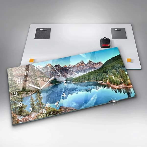 Horizontale Uhr mit motiv Bergige Landschaft