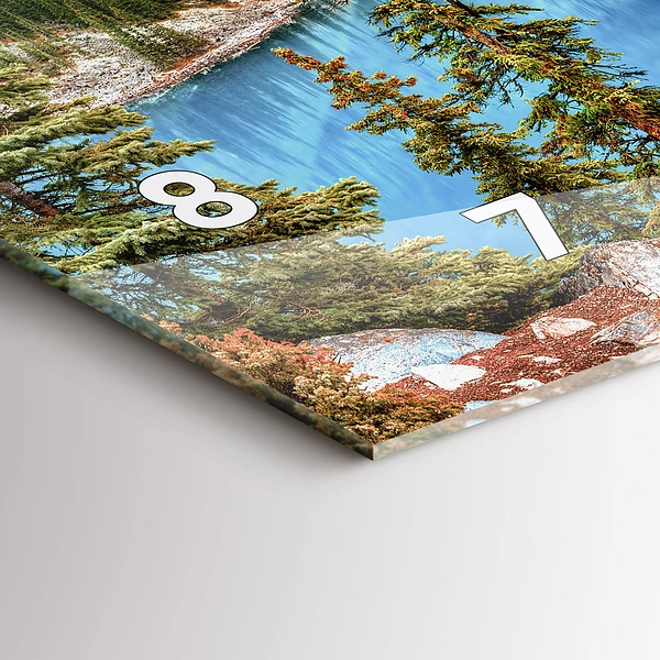 Horizontale Uhr mit motiv Bergige Landschaft