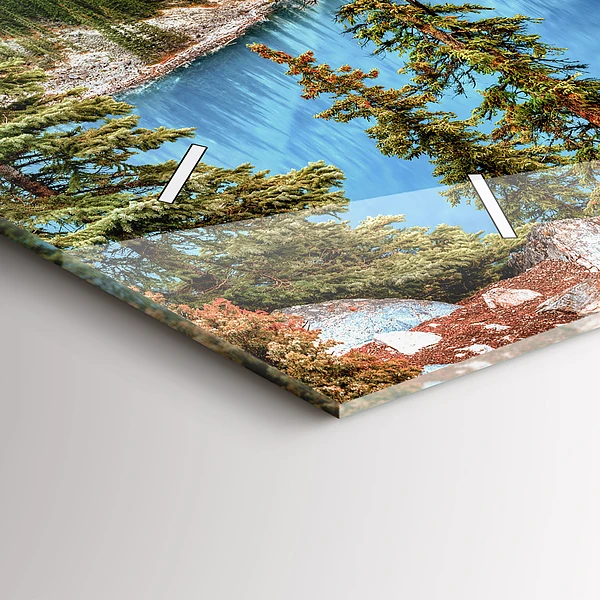 Horizontale Uhr mit motiv Bergige Landschaft