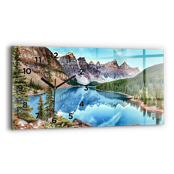 Horizontale Uhr mit motiv Bergige Landschaft