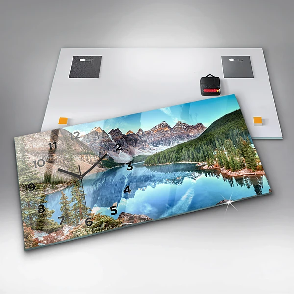 Horizontale Uhr mit motiv Bergige Landschaft