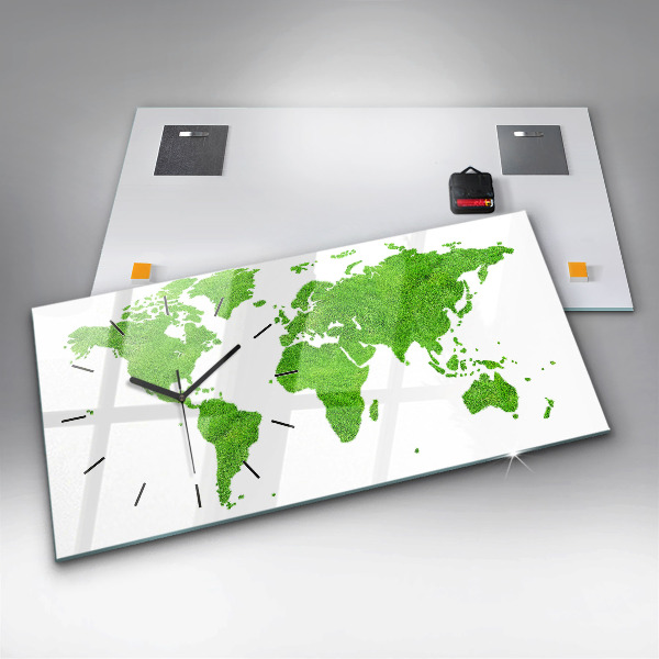 Horizontale Uhr Karte mit grünem Gras