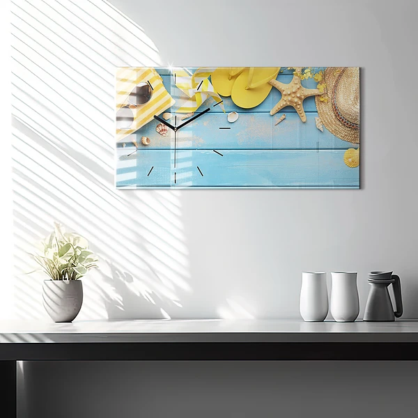 Horizontale Uhr mit motiv Strand-Accessoires
