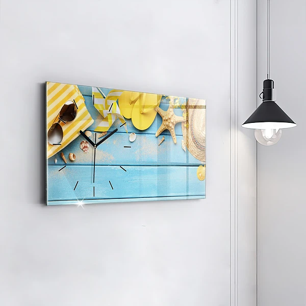 Horizontale Uhr mit motiv Strand-Accessoires