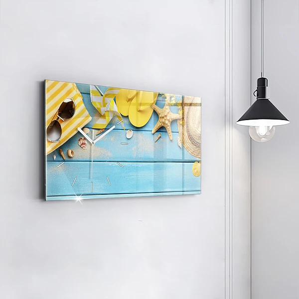 Horizontale Uhr mit motiv Strand-Accessoires