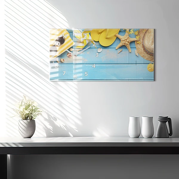 Horizontale Uhr mit motiv Strand-Accessoires