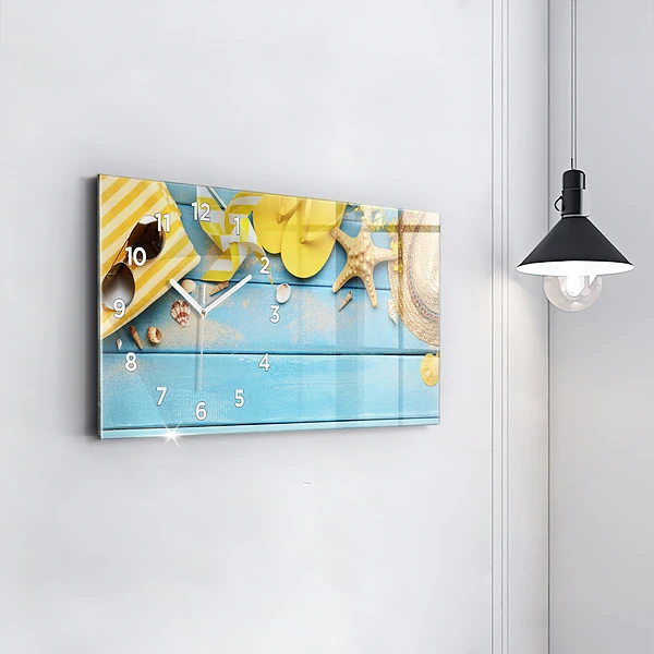 Horizontale Uhr mit motiv Strand-Accessoires