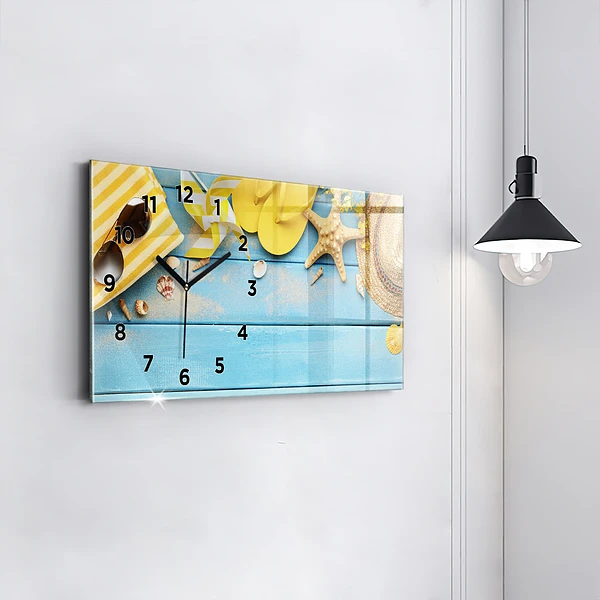 Horizontale Uhr mit motiv Strand-Accessoires