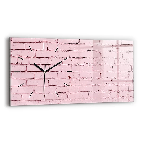 Horizontale Uhr mit motiv Backsteinmauer