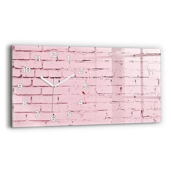 Horizontale Uhr mit motiv Backsteinmauer