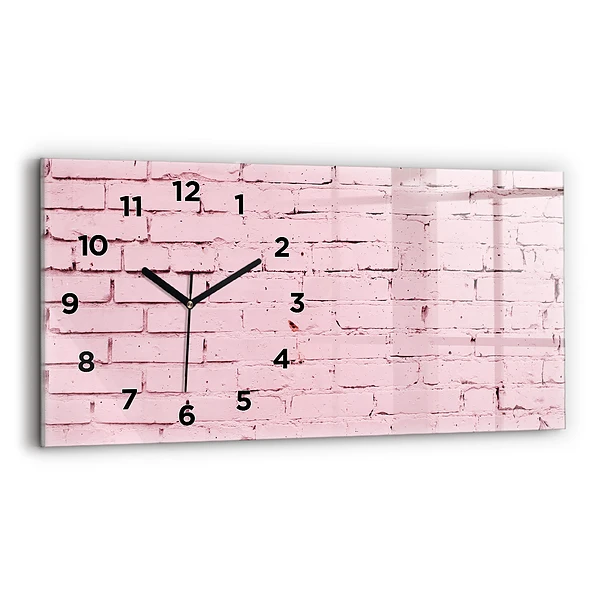 Horizontale Uhr mit motiv Backsteinmauer