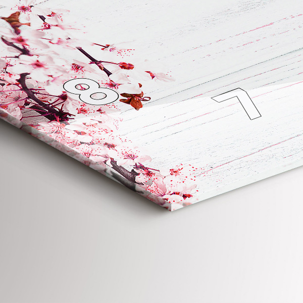 Horizontale Uhr mit motiv Frühlingsblumen