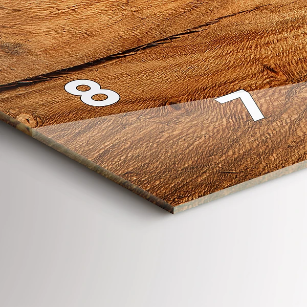 Horizontale Uhr Holztextur