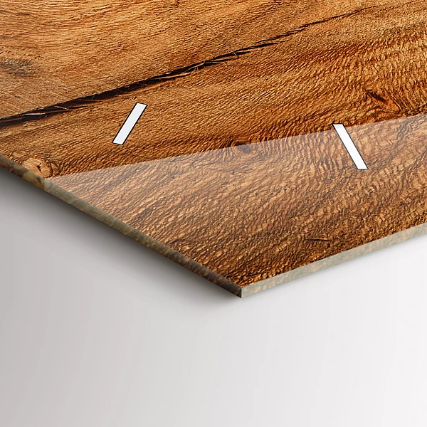 Horizontale Uhr Holztextur