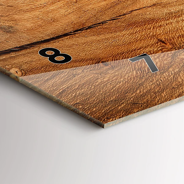 Horizontale Uhr Holztextur