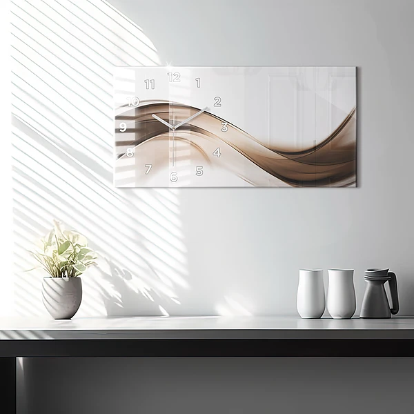 Horizontale Uhr mit motiv Abstrakte Linie