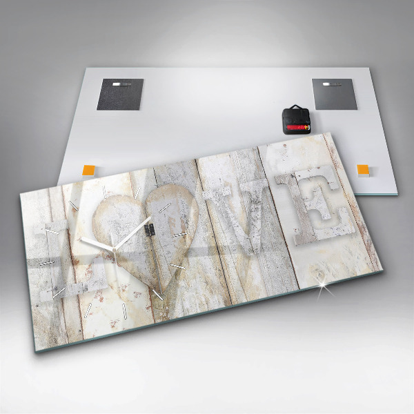 Horizontale Uhr Inschrift der Liebe