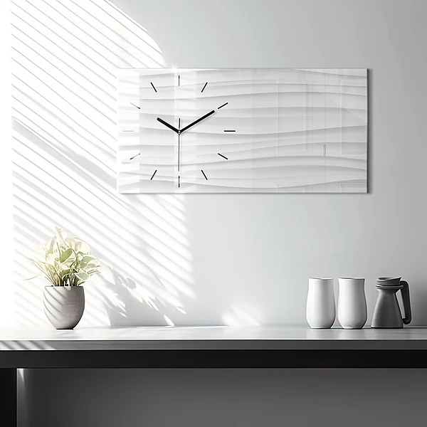 Horizontale Uhr mit motiv Textur der Wellen