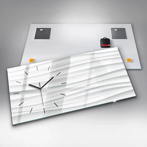 Horizontale Uhr mit motiv Textur der Wellen