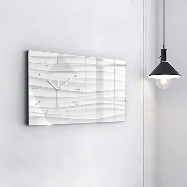 Horizontale Uhr mit motiv Textur der Wellen