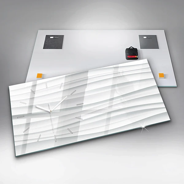 Horizontale Uhr mit motiv Textur der Wellen