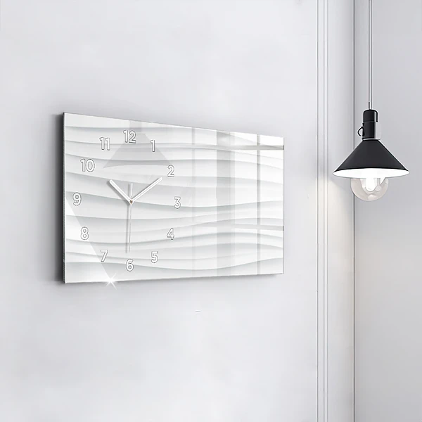 Horizontale Uhr mit motiv Textur der Wellen