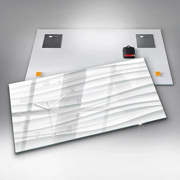 Horizontale Uhr mit motiv Textur der Wellen