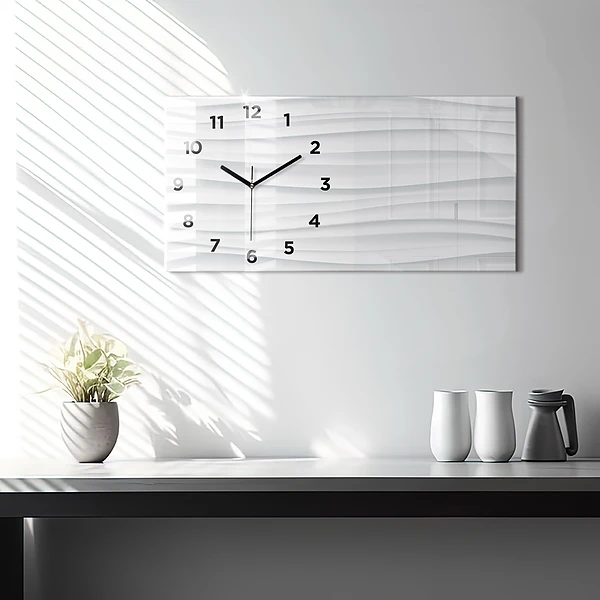 Horizontale Uhr mit motiv Textur der Wellen