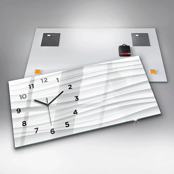 Horizontale Uhr mit motiv Textur der Wellen