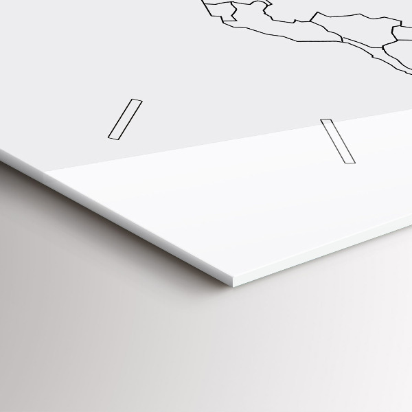 Horizontale Uhr Konturierte Weltkarte